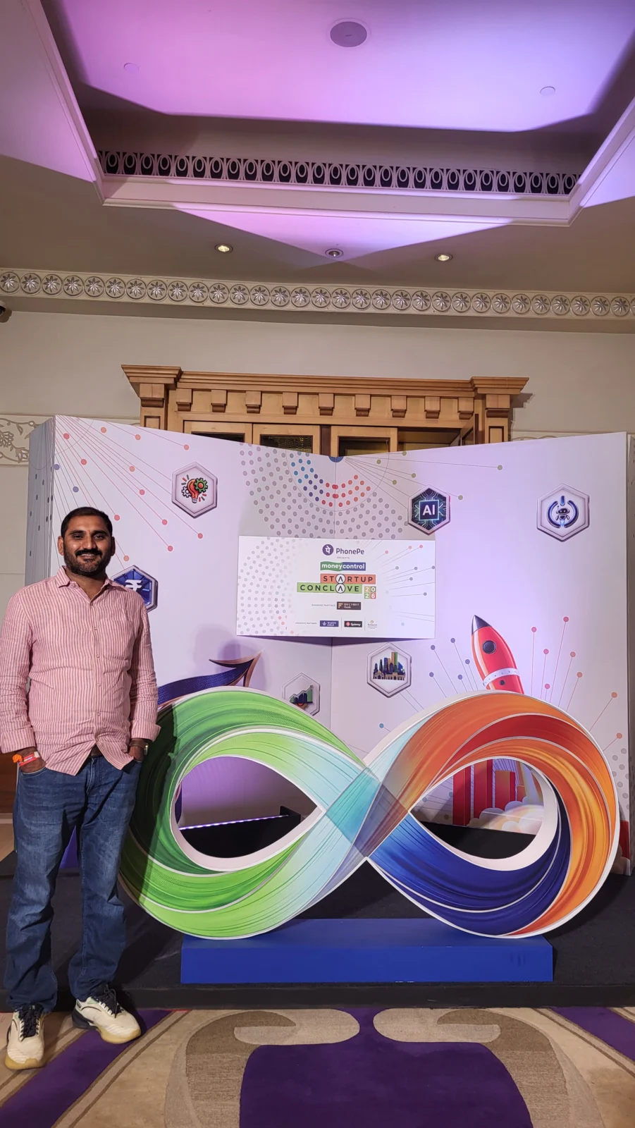 Innovat Bharat team member at the Moneycontrol Startup Conclave